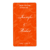 Oranje Roos Grafisch etiket (Voorkant)