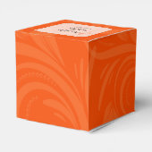 Oranje Roos Graphic Wedding Favor Box Bedankdoosjes (Achterkant)