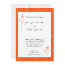 Oranje Roos Graphic Wedding Invitation