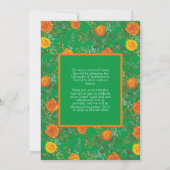 Oranje Roos groen Foto Afstuderen bekendmaking Kaart (Achterkant)