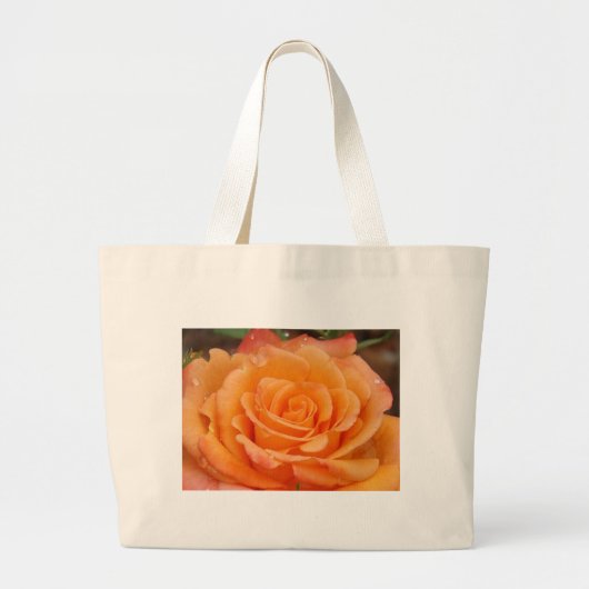 Oranje Roos Grote Tote Bag (Voorkant)