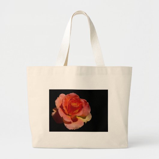 Oranje Roos Grote Tote Bag (Voorkant)