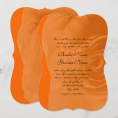 Oranje Roos huwelijksuitnodiging Kaart (Voorkant / Achterkant)