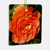 Oranje Roos I  Floral Keramisch Ornament (Rechts)