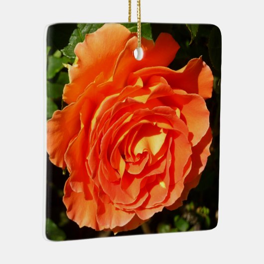 Oranje Roos I  Floral Keramisch Ornament (Rechts)