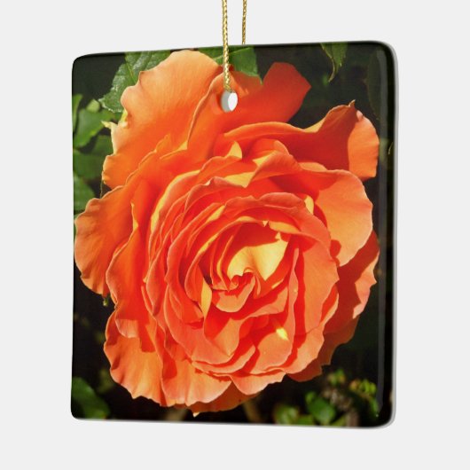 Oranje Roos I Floral Keramisch Ornament (Links)