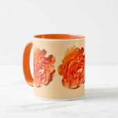 Oranje Roos I  Floral Mok (Voorkant links)