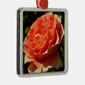 Oranje Roos II Mooie Floral Metalen Ornament (Rechts)