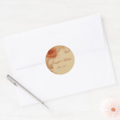 Oranje Roos in de Herfst Envelope Seal Ronde Sticker (Envelop)