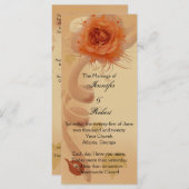 Oranje Roos in het programma voor het voetbalhuwel Programmakaart (Voorkant / Achterkant)