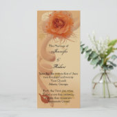 Oranje Roos in het programma voor het voetbalhuwel Programmakaart (Staand voorkant)