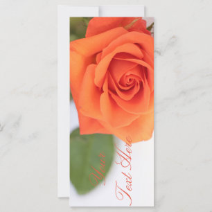 Oranje Roos Jouw tekst platte Kaart toevoegen