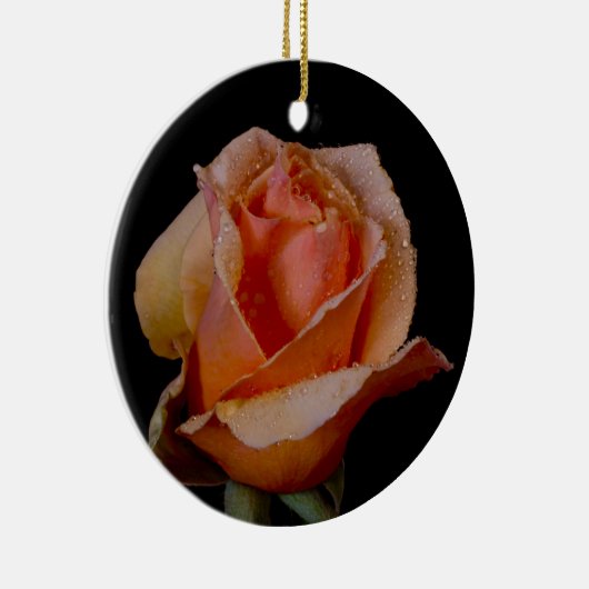  Oranje Roos Keramisch Ornament (Rechts)