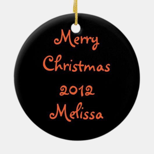 Oranje Roos Keramisch Ornament (Achterkant)