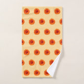 Oranje Roos Kleur ventilator naadloos patroon op Handdoek (Handdoek)