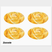 Oranje Roos — Kloerkalm — Logo met blaaskleppen Ovale Sticker (Vel)