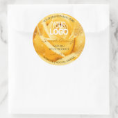 Oranje Roos — Kloerkalm — Logo met blaaskleppen Ronde Sticker (Tas)