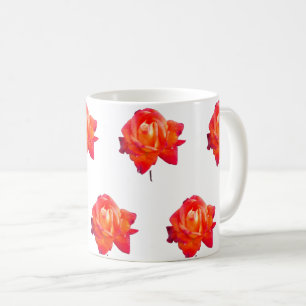 Oranje roos koffiemok
