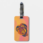 Oranje Roos Label Bagagelabel (Achterkant verticaal)