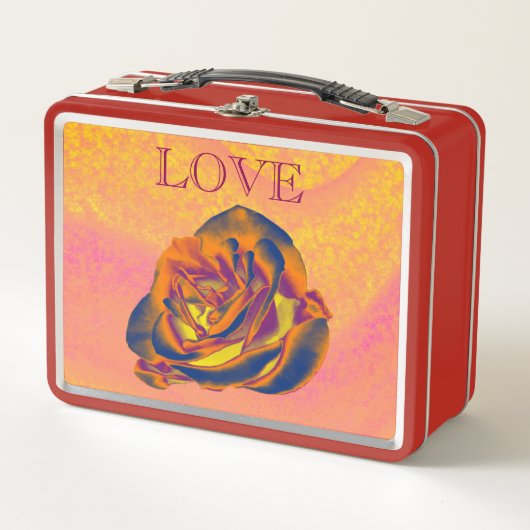 Oranje Roos Lunch Box (Voorkant)