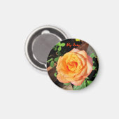 Oranje Roos Magnet (Voorkant / Achterkant)