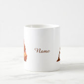 Oranje Roos Monogram Eerste Letter A Persoonlijk Koffiemok (Center)