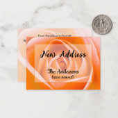 Oranje Roos Nieuwe Adres Aankondiging (Voorkant / Achterkant in situ)