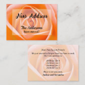 Oranje Roos Nieuwe Adresaankondiging Notitiekaartje (Voorkant / Achterkant)