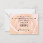 Oranje Roos Nieuwe Adresaankondiging Notitiekaartje (Achterkant)