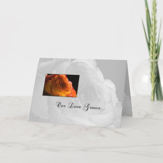 Oranje Roos Ons Jubileum Kaart (Voorkant)