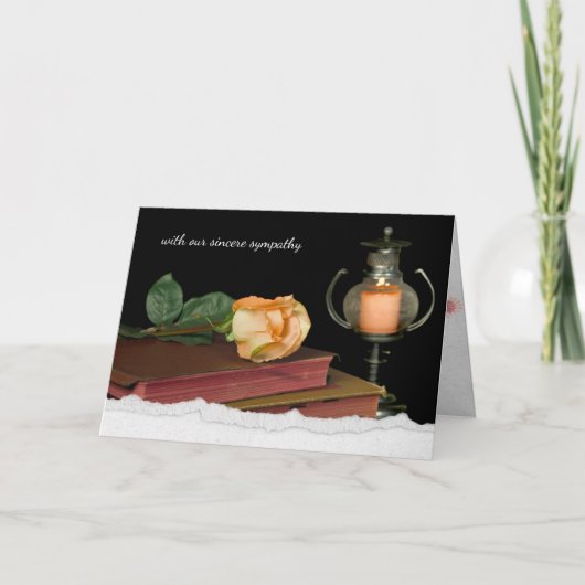 oranje roos op Heilige Bijbel Kaart (Voorkant)