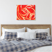 Oranje Roos op omcirkeld Canvas Afdruk (Insitu (Slaapkamer))