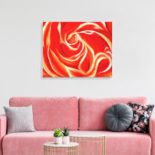 Oranje Roos op omcirkeld Canvas Afdruk (Insitu (Woonkamer))