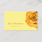 Oranje Roos op Plain Peach White Simple Visitekaartje (Voorkant)