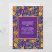 Oranje Roos Paars Foto Afstuderen Aankondiging (Achterkant)