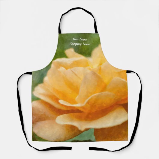 Oranje Roos Painterly Schort (Voorkant)