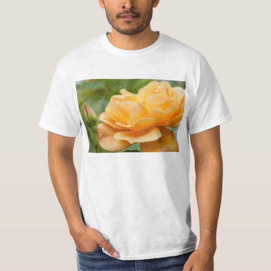 Oranje Roos Painterly T-shirt (Voorkant)