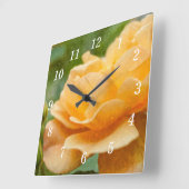 Oranje Roos Painterly Wandklok (Hoek)