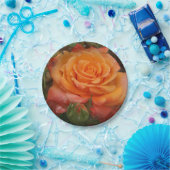 Oranje Roos Papier Bord (Feest)