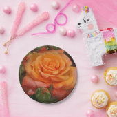 Oranje Roos Papier Bord (Feest)