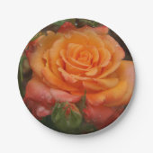 Oranje Roos Papier Bord (Voorkant)