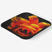 Oranje Roos Papieren Bordje (Gebogen)