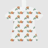 oranje roos patroon ornament (achterkant)