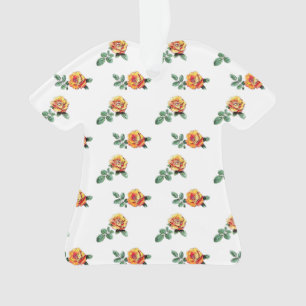 oranje roos patroon ornament