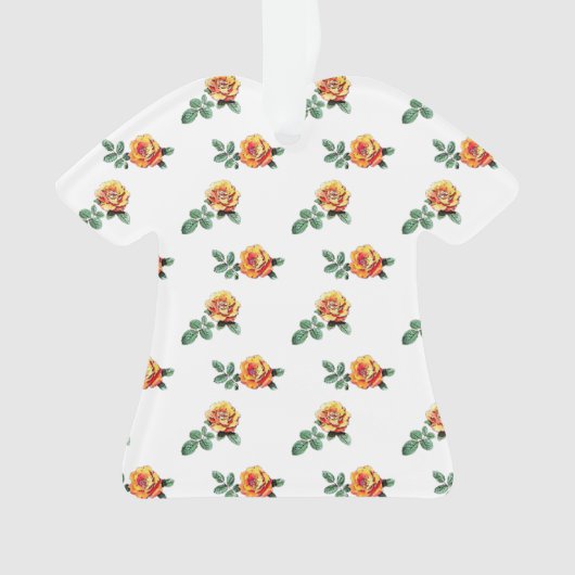 oranje roos patroon ornament (voorkant)