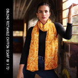 Oranje Roos Pattern Chiffon Sjaal<br><div class="desc">Oranje Rozen Patroon Chiffon Sjaal. Gemakkelijk te personaliseren. Dit afbeelding is betegeld. Pas de tegel aan een andere grootte aan. Neem contact met me op via admin@giftsyoutreasure.com als je wilt dat ik een collage creëer,  upgrade je foto's of creëer een direct ontwerpproduct speciaal voor jou.</div>
