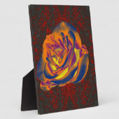 Oranje Roos Plaque Fotoplaat (Zijkant)