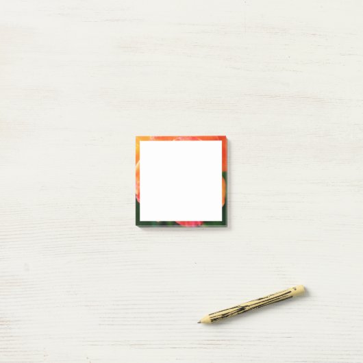 Oranje roos post-it® notes (Op bureau)