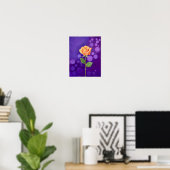 Oranje Roos Poster (Thuiskantoor)
