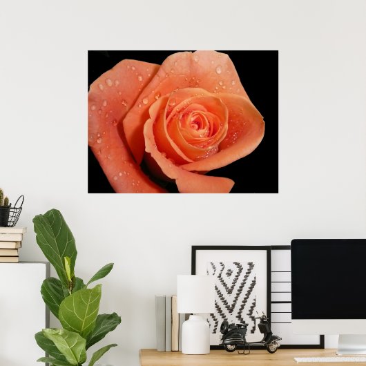 Oranje Roos Poster (Thuiskantoor)